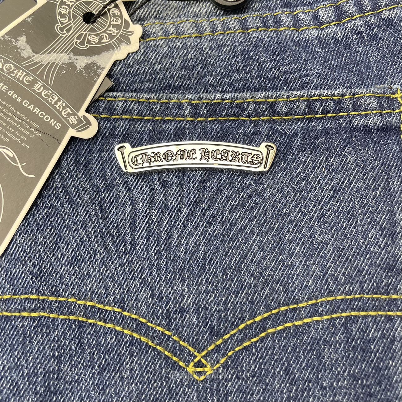 Chrome Hearts Blue Jeans Cross Patch (5) - newkick.vip